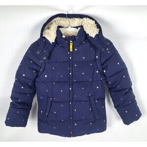 Mini Boden Girls Cozy 2 in 1 Padded Jacket Vest 8-9 Hooded Convertible